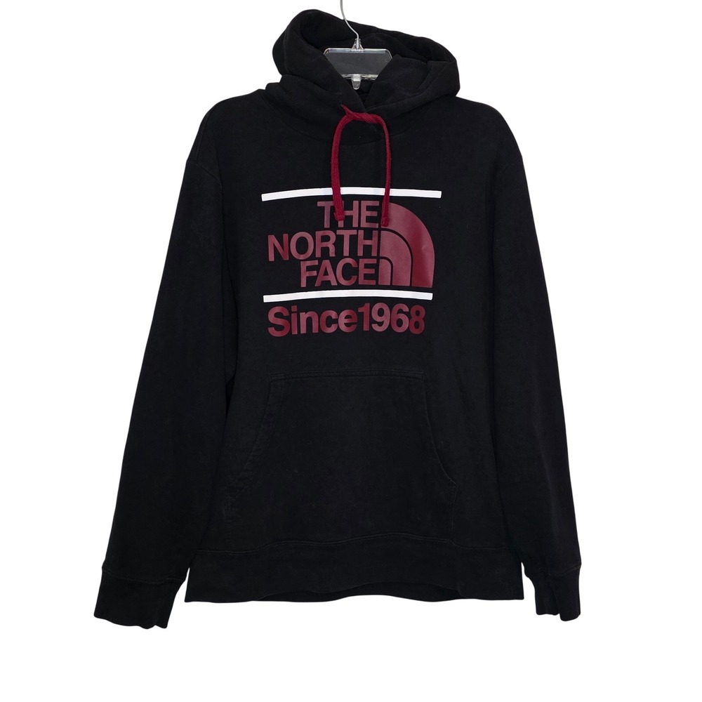 The North Face Hoodie Black Red Logo Since 1968 Pullover Mens Large Gorpcore